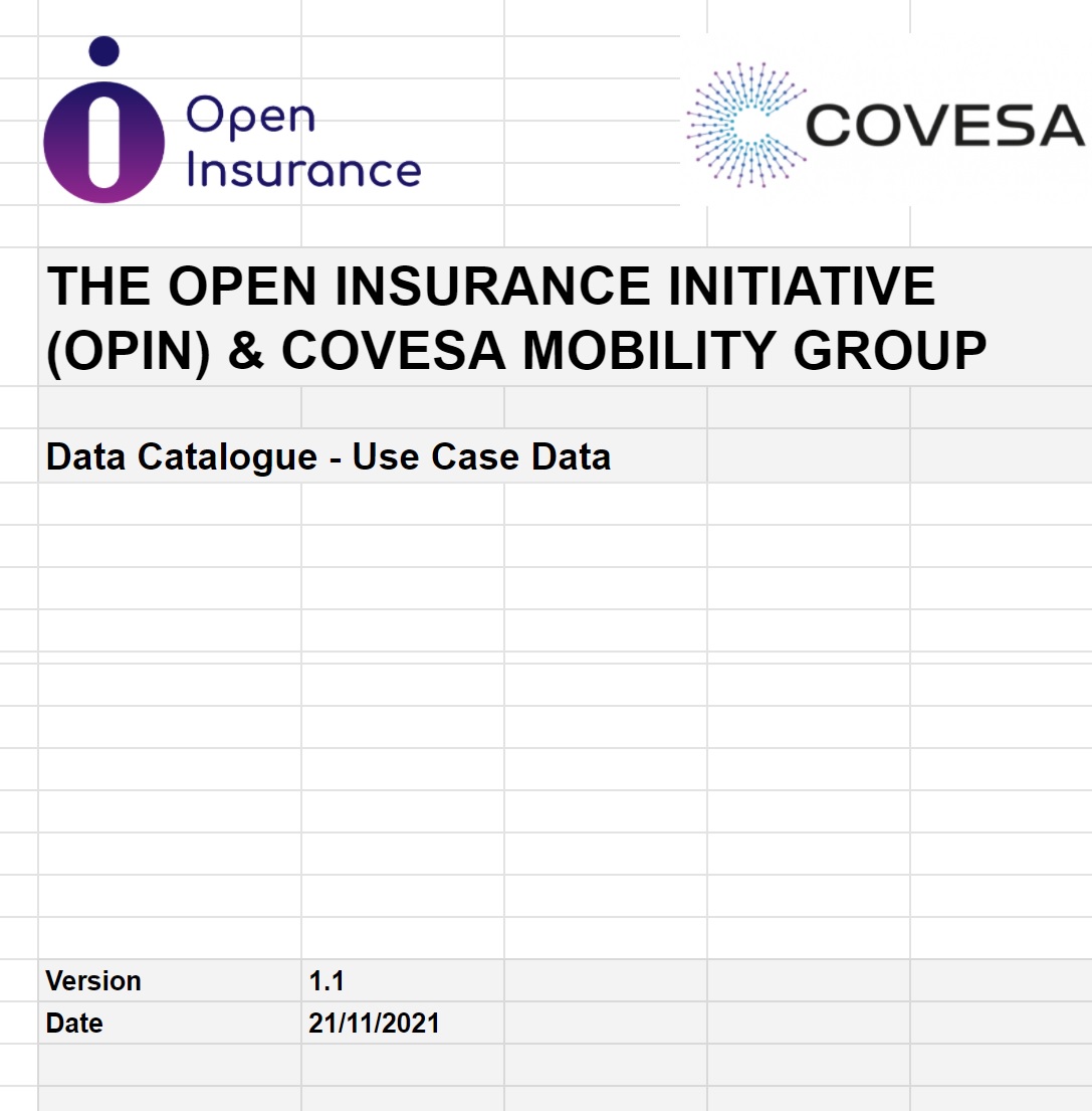 THE OPEN INSURANCE INITIATIVE (OPIN) & COVESA MOBILITY GROUP